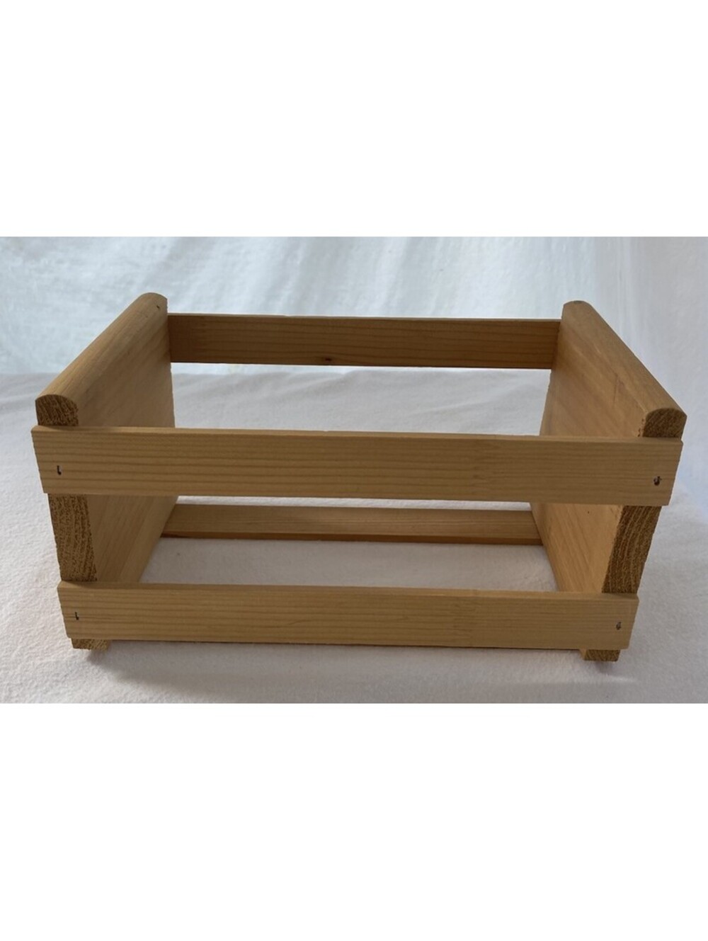 Cassette Tape Or CD Holder Crate; Wood Box Storage; No Logo